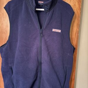 Vineyard Vines Harbor Fleece Vest Size XL New With Tags Navy Blue